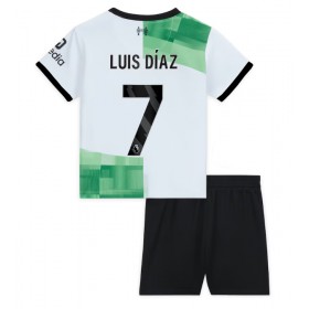 Liverpool Luis Diaz #7 Auswärtstrikot 2023-24 Kurzarm (+ kurze hosen)